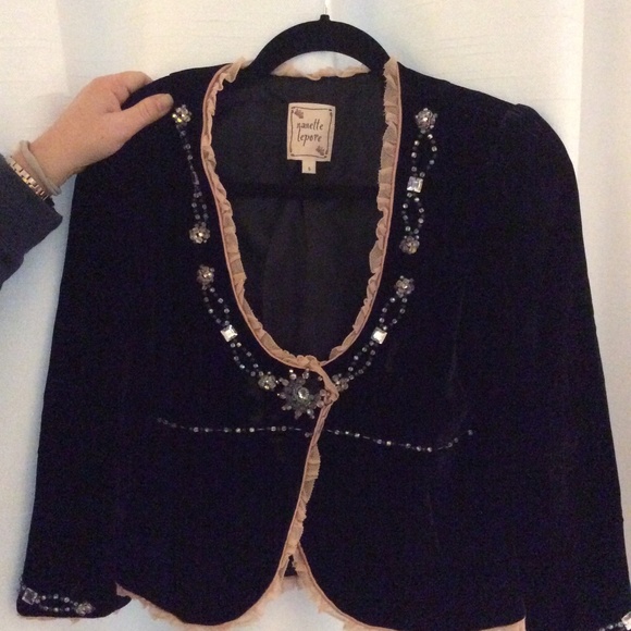 Beautiful Black Velvet Nanette Lepore  jacket - Picture 1 of 4